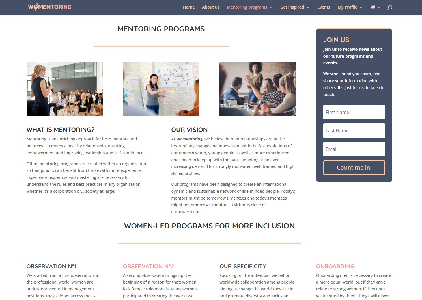 Programs Womentoring